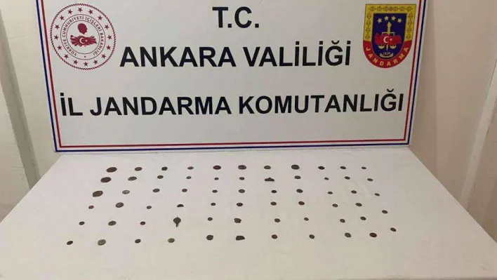 Ankara'da çeşitli dönemlere ait olduğu tespit edilen 65 adet sikke ele geçirildi