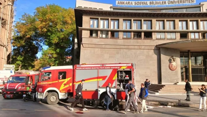 Ankara'da üniversitede duman sızıntısından etkilenen 6 kişi hastaneye kaldırıldı