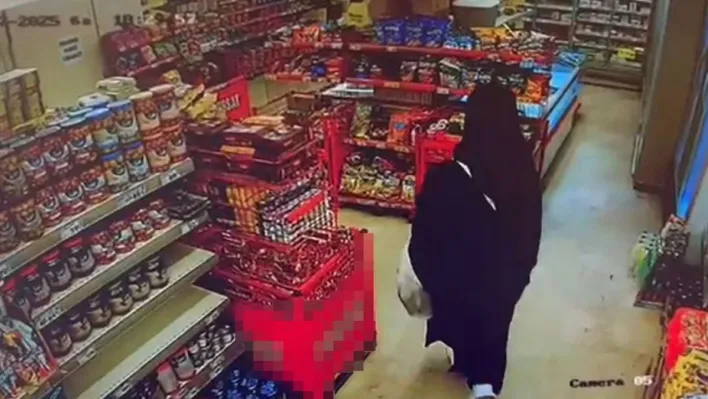 Arnavutköy'de kadın kılığına giren çocuk hırsız kamerada