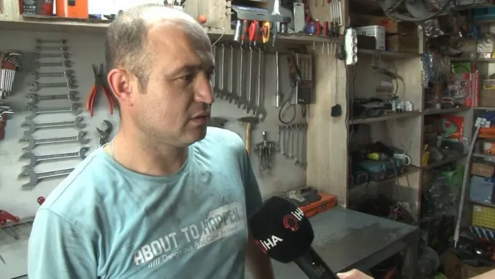 Arnavutköy'de tamirhanede korkutan anlar kamerada