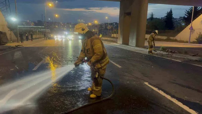 Arnavutköy'de zincirleme kaza: 1 yaralı