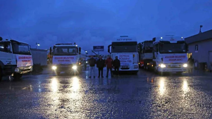 Ataşehir'den 80 yardım tırı deprem bölgelerine gönderildi