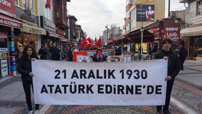Atatürk'ün Edirne'ye gelişinin 92'nci yılı törenle kutlandı