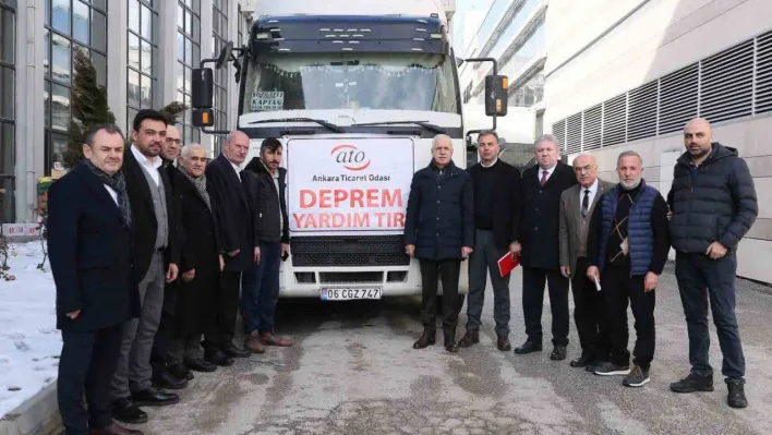 ATO'nun deprem için oluşturduğu yardım tırları yola çıktı