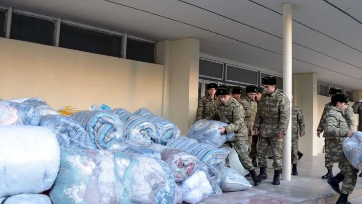 Azerbaycan Savunma Bakanlığından Türkiye'ye yardım