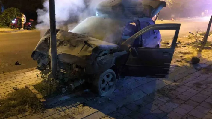 Babaeski'de 3 araç birbirine girdi