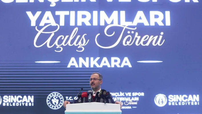 Bakan Kasapoğlu: 'Ankara'da 20 yıl önce 30 olan spor tesisi sayısı bugün 150'ye yaklaşmış durumda'