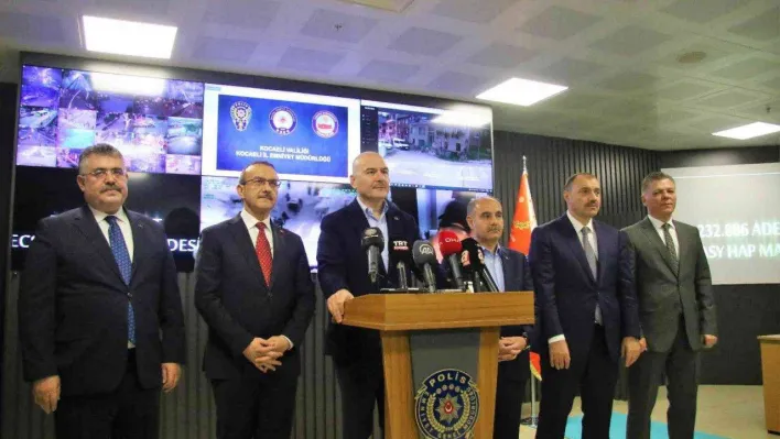 Bakan Soylu açıkladı, Kocaeli ve Sakarya büyük uyuşturucu operasyonu