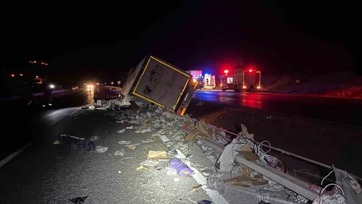 Balıkesir-Bursa kara yolunda tır kazası: 1 yaralı