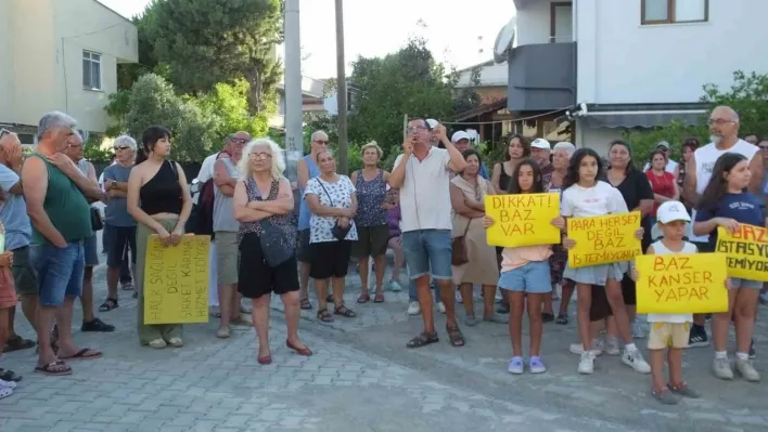 Balıkesir'de mahallelinin baz istasyonu tepkisi