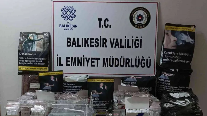 Balıkesir'de polisten kaçak tütün operasyonu