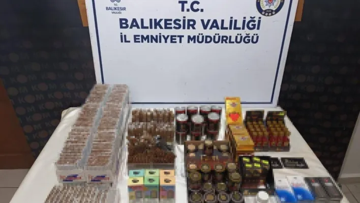 Balıkesir'de polisten narkotik ve kaçakçılık operasyonu