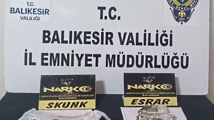 Balıkesir'de Yunus polisinden şok uyuşturucu operasyonu