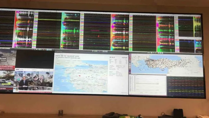 Balıkesir'deki depremin kaydedildiği anlar