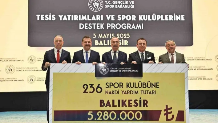 Balıkesirli amatör spor kulüplerine büyük maddi destek