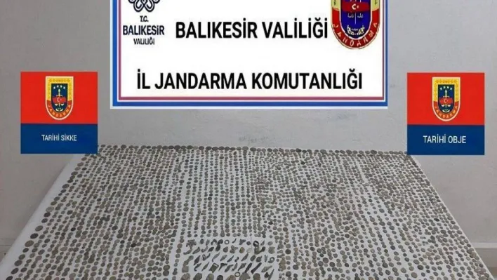 Bandırma'da 3 bin 985 tarihi sikke ele geçirildi