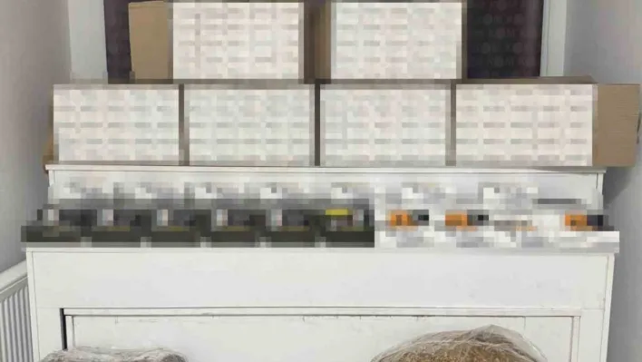 Bandrolsüz 75 bin dal boş makaron ele geçirildi