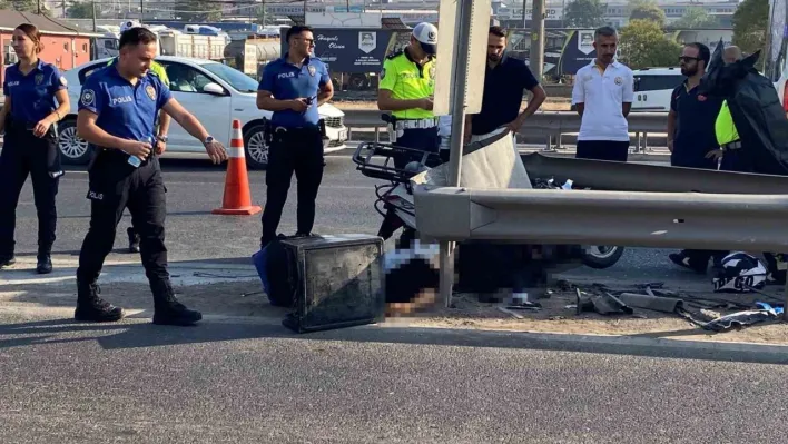 Bariyere çarpan motosikletin sürücüsü hayatını kaybetti