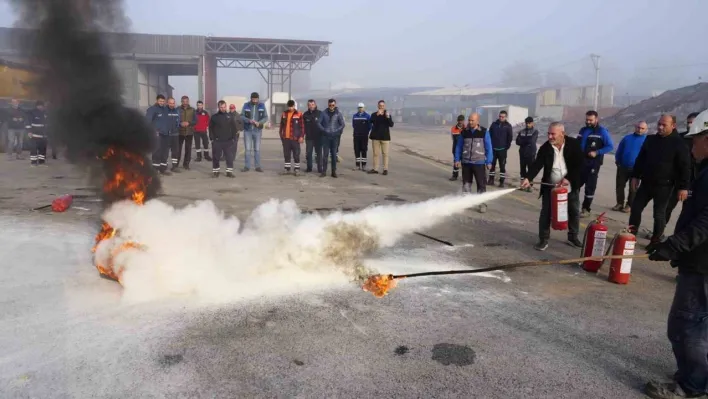 Başiskele'de yangın eğitimi ve tatbikatı