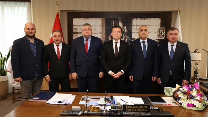 Başkan Balcıoğlu, Bulgaristan'ın Kırcaali Büyükşehir Belediye Başkanı Erol Mümün'ü ağırladı