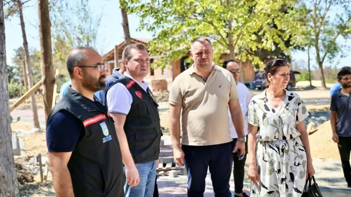 Başkan Balcıoğlu, Çeltik'teki sosyal tesis projesini yerinde inceledi