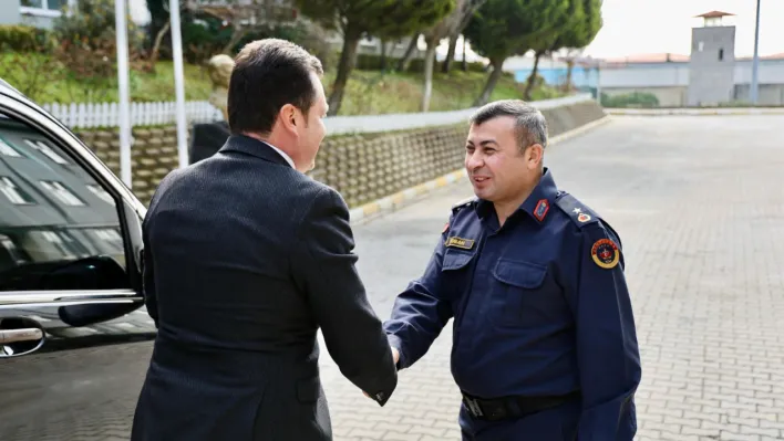 Başkan Balcıoğlu, Cezaevi Tabur Komutanı Ergün Çoban'ı Ziyaret Etti