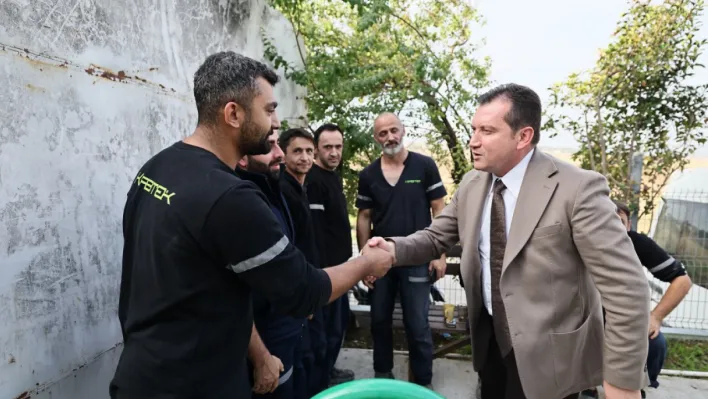 Başkan Balcıoğlu, Kabtek Fabrikasını ziyaret etti