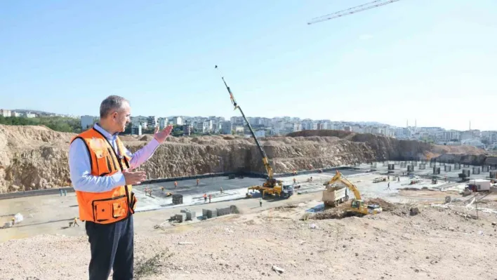 Başkan Çiftçi devlet hastanesi şantiyesinde: 'İnşaat hızla ilerliyor'