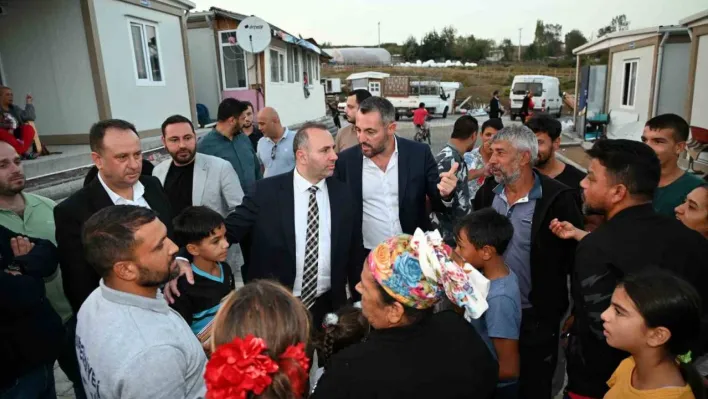 Başkan Tutuk, konteyner kente yerleştirilen vatandaşlarla buluştu