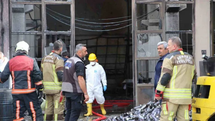 Başkentte kimyasal madde üretimi yapan fabrikada yangın: 1 ölü, 3 yaralı