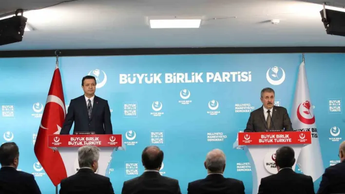 BBP Genel Başkanı Destici, Saadet Partisi Genel Başkanı Arıkan ile bir araya geldi