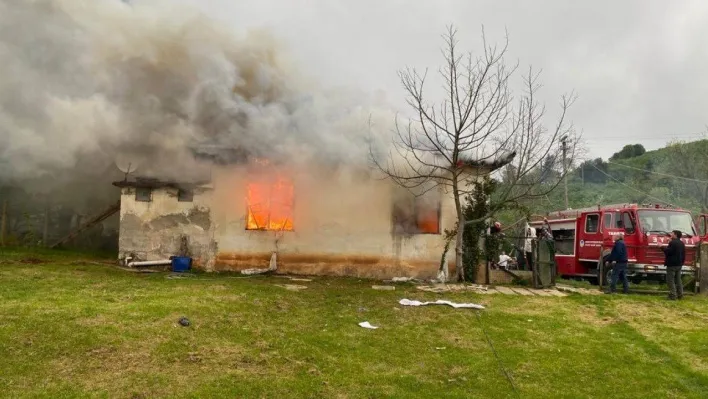 Benzin dökerek evi yaktı, yaşlı kadın kendini zor dışarı attı