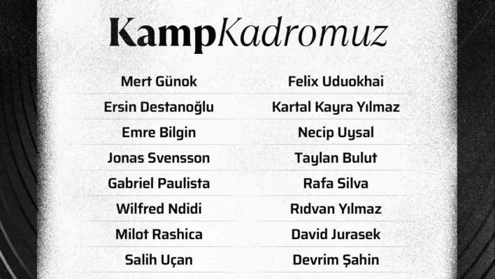 Beşiktaş'ın, Konyaspor maçı kamp kadrosu belli oldu