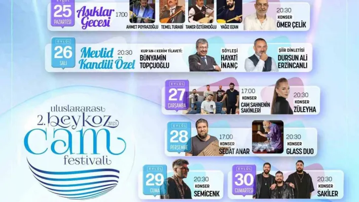 Beykoz'da rengarenk Cam Festivali başlıyor