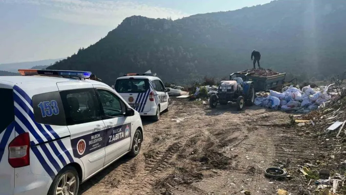 Bilecik'te inşaat atığını kaçak döken vatandaşa ceza kesildi