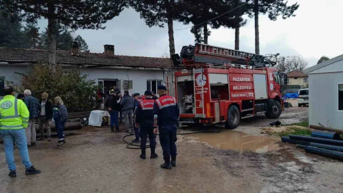 Bilecik'te şantiye yatakhanesindeki yangın korkuttu