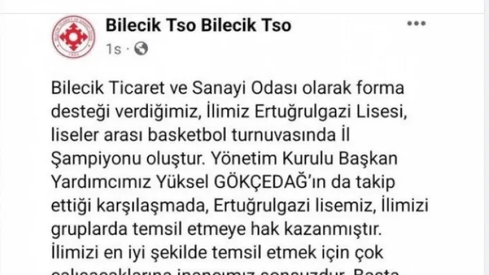 Bilecikspor taraftarından TSO'ya tepki