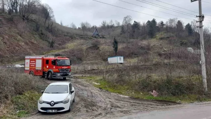 Bungalov evin bitişiğindeki kazan dairesinde yangın çıktı