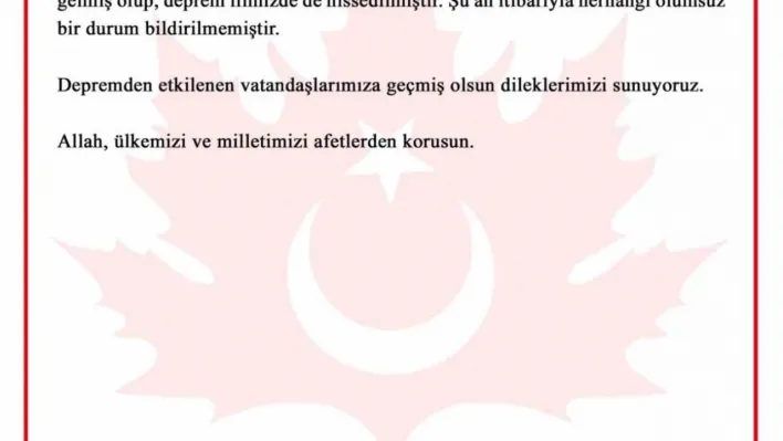 Bursa'da hissedilen depreme Bursa Valiliği'nden açıklama