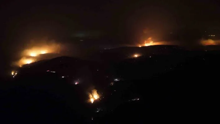 Bursa'daki yangında alevler etkisini kaybetti...Son durum havadan görüntülendi