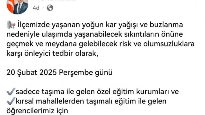 Bursa'nın İnegöl ve İznik ilçelerinde eğitime kar engeli