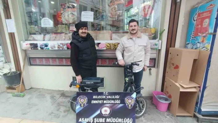 Çalınan bisiklet kısa sürede bulundu, sahibine teslim edildi