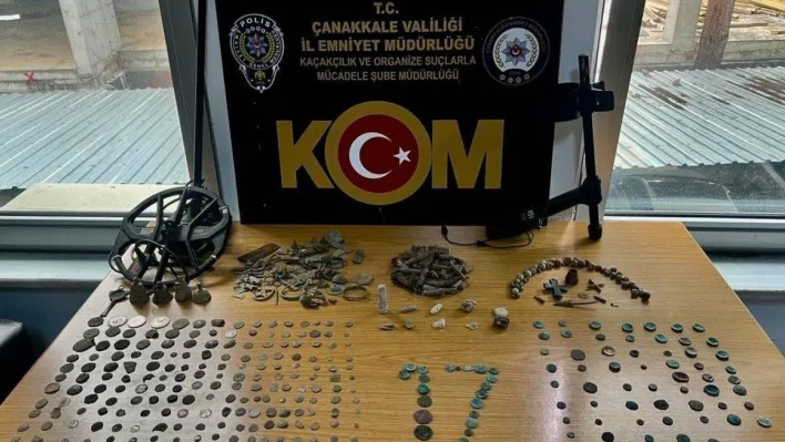 Çanakkale'de 264 adet sikke ele geçirildi