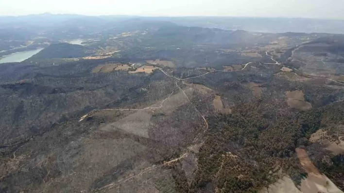 Çanakkale'de acı tablo havadan böyle görüntülendi