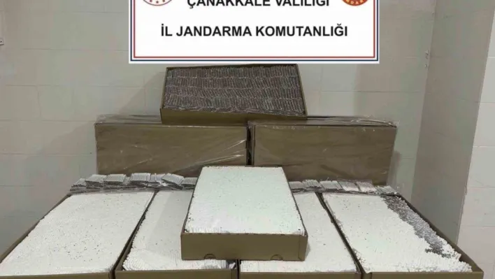 Çanakkale'de kaçakçılık operasyonu: 120 bin dolu makaron yakalandı