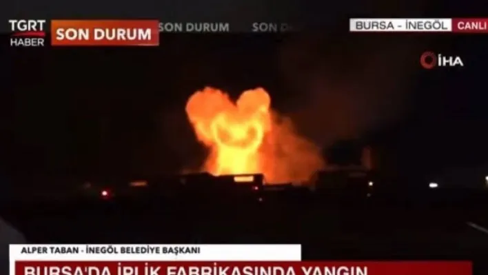 Canlı yayında fabrika böyle patladı