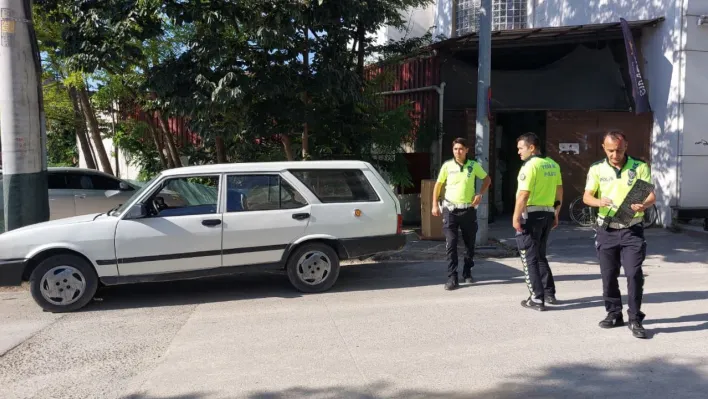 Çekme belgeli otomobil, başka bir araç plakasıyla yakalandı