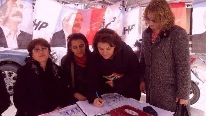 CHP'li kadınlardan imza kampanyası