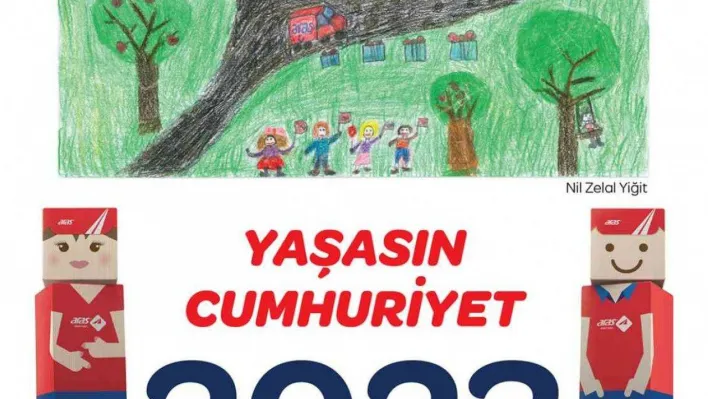 Çocuklar 100'üncü yıl coşkusunu resimleriyle Aras Kargo 2023 takvimine taşıdı