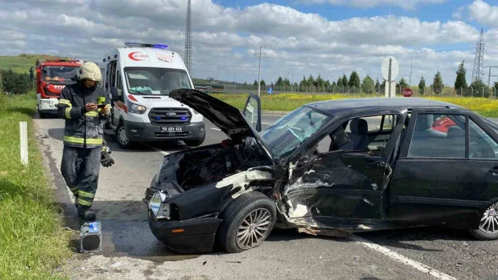 Çorlu'da trafik kazası: 1 yaralı